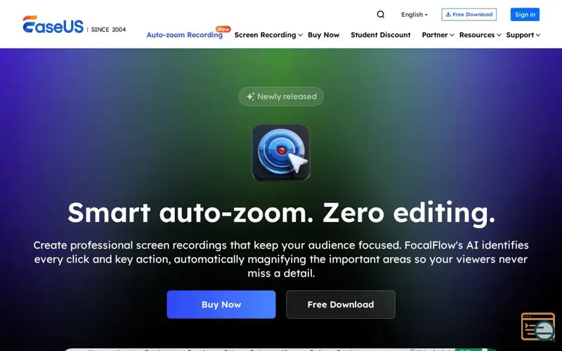 Screenshot of EaseUS FocalFlow