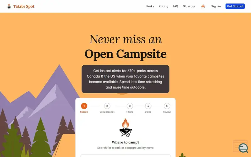 Screenshot of Takibi Spot