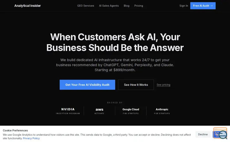 Screenshot of Analytical Insider