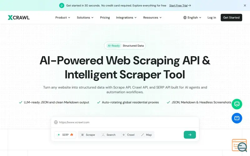 Screenshot of XCrawl