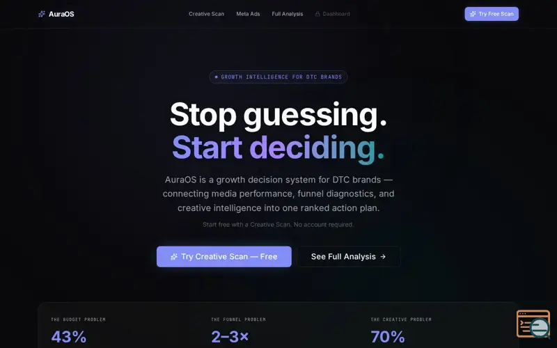 Screenshot of AuraOS