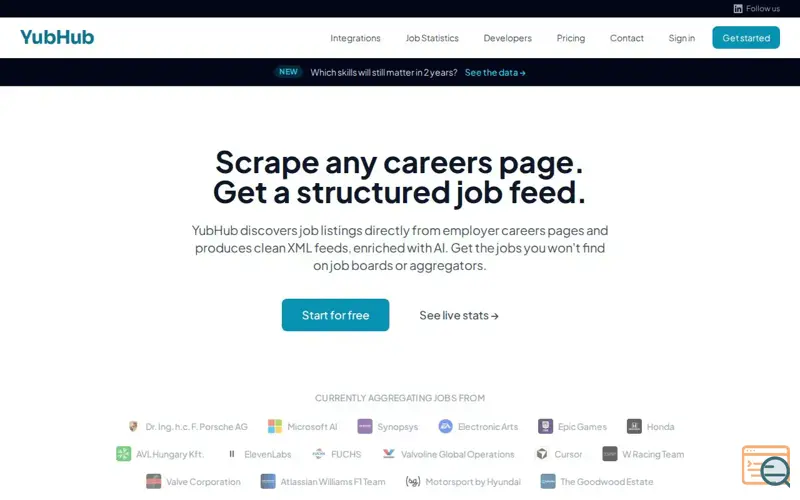 Screenshot of YubHub