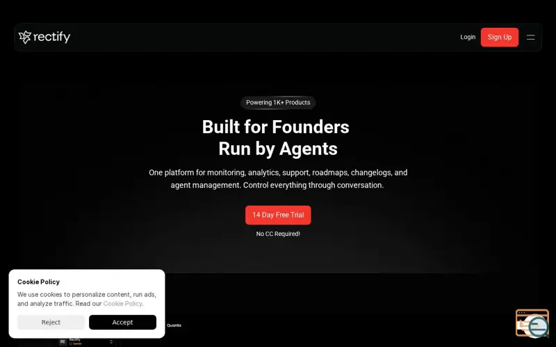 Screenshot of AgentPulse by Rectify