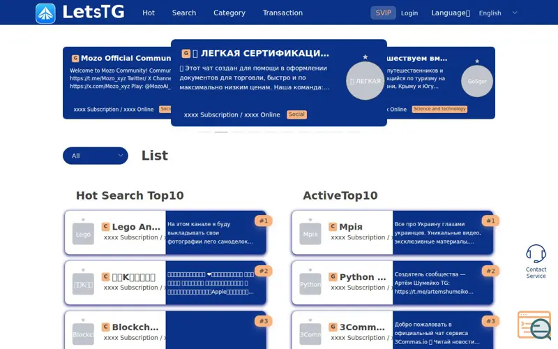 Screenshot of LetsTG-TgfansClub