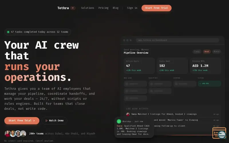 Screenshot of Tethra