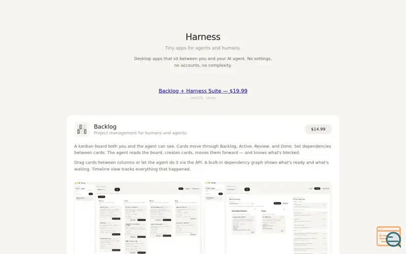 Screenshot of Harness