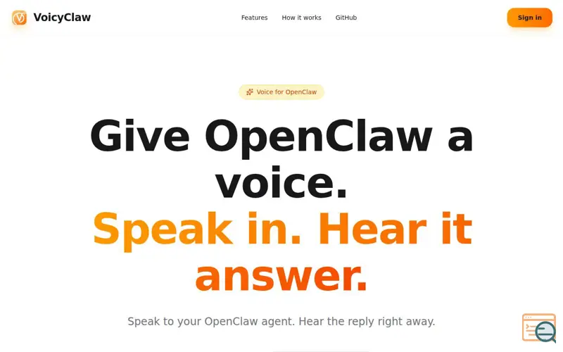 Screenshot of VoicyClaw