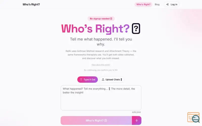 Screenshot of Who's Right?