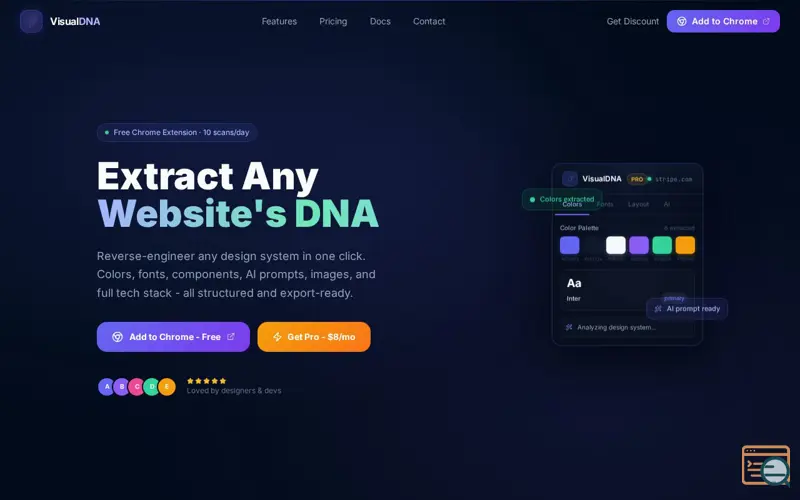 Screenshot of VisualDNA