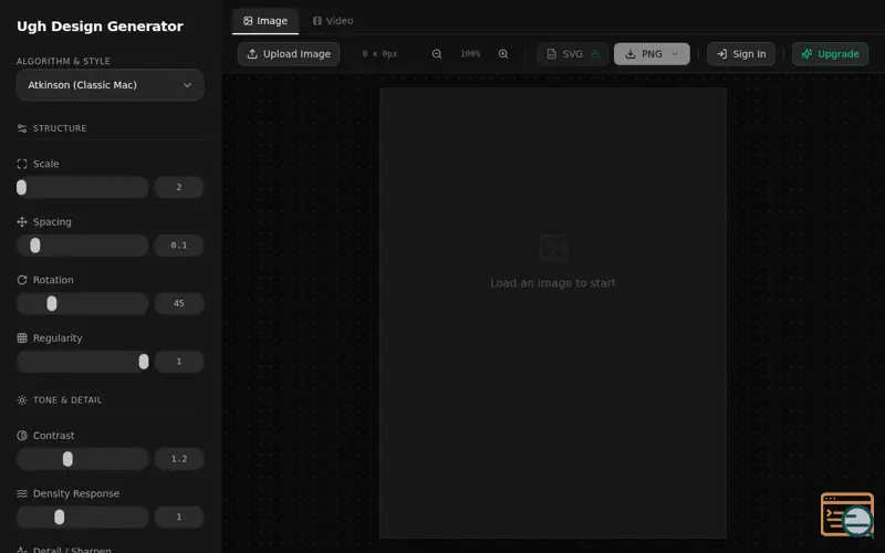 Screenshot of Instant Dither Design Generator