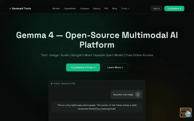 Screenshot of Gemma 4 Tools
