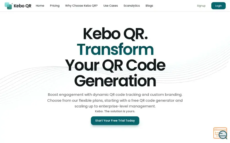 Screenshot of Kebo QR