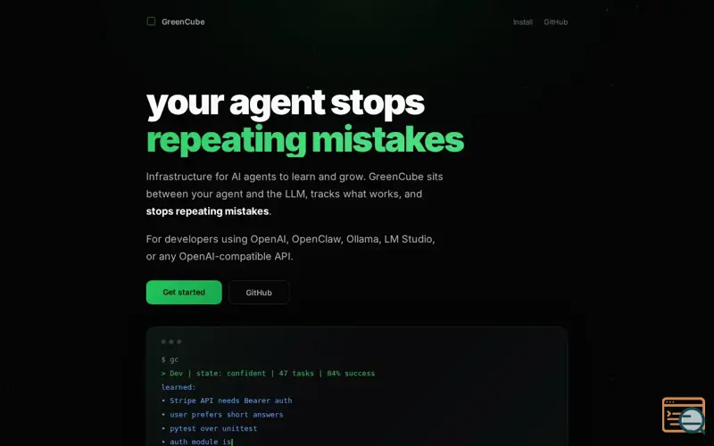 Screenshot of GreenCube