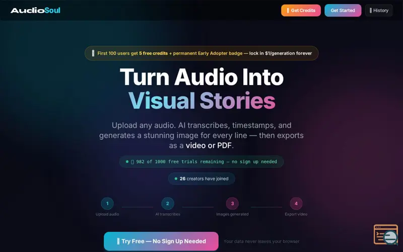 Screenshot of AudioSoul