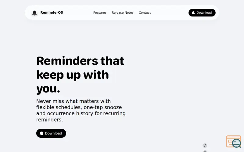 Screenshot of ReminderOS