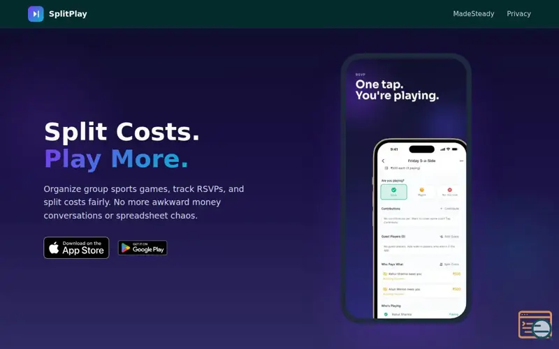 Screenshot of SplitPlay