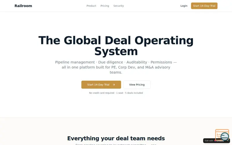 Screenshot of Deal Operating System