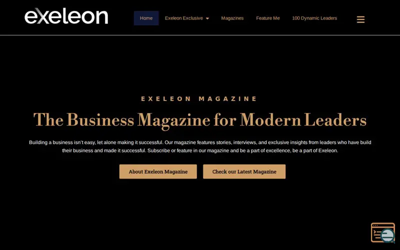 Screenshot of Exeleon Magazine
