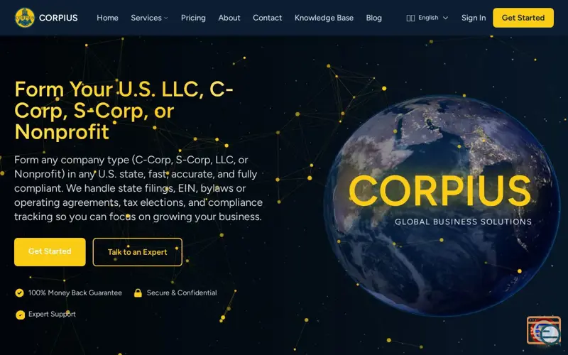 Screenshot of CORPIUS