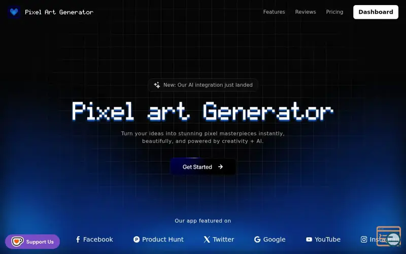Screenshot of PixelArt Generator
