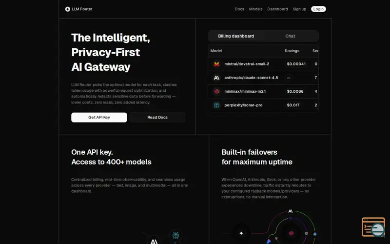 Screenshot of LLM Router