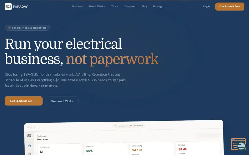 Screenshot of Faraday