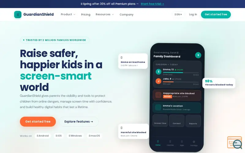 Screenshot of GuardianShield
