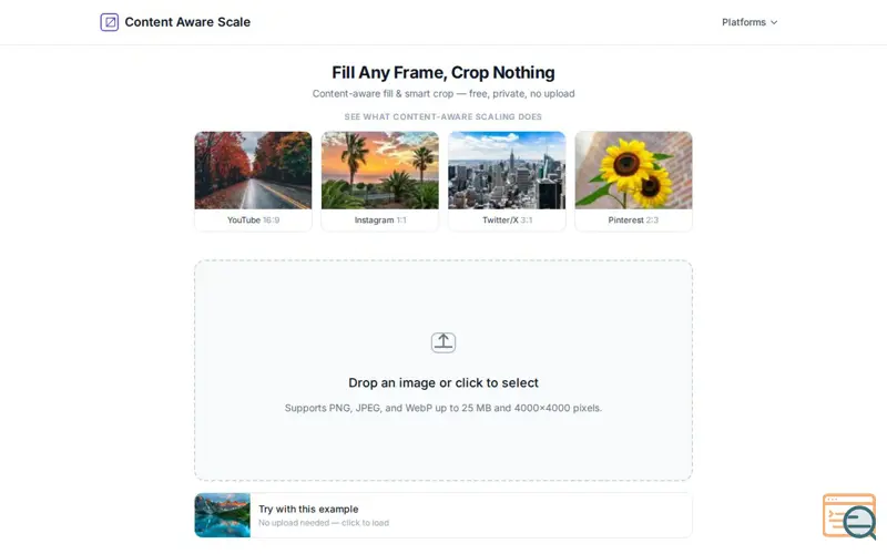 Screenshot of Content Aware Scale