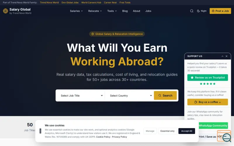 Screenshot of Global Salary Explorer
