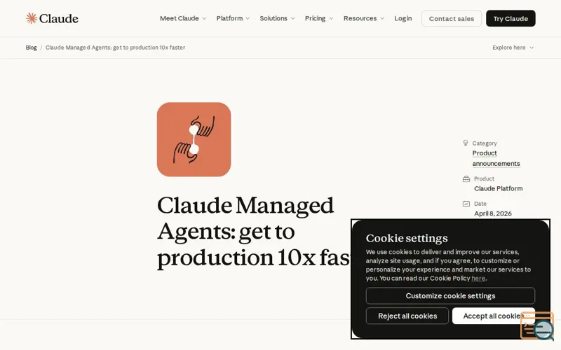 Screenshot of Claude Managed Agents