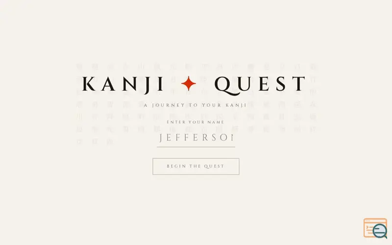 Screenshot of KANJI QUEST