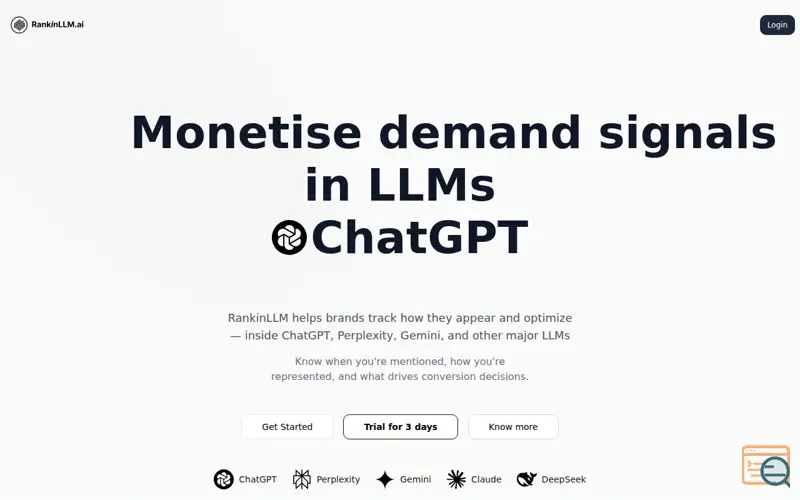 Screenshot of RankinLLM.ai