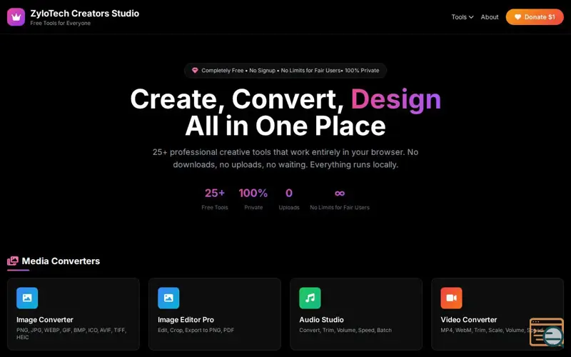 Screenshot of ZyloTech Creators Studio