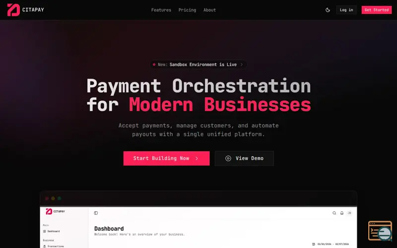 Screenshot of CITAPAY