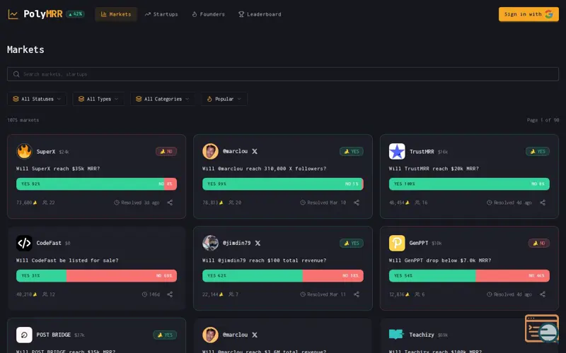 Screenshot of PolyMRR