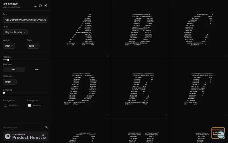 Screenshot of Letterbox