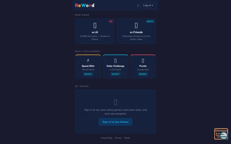 Screenshot of Reword