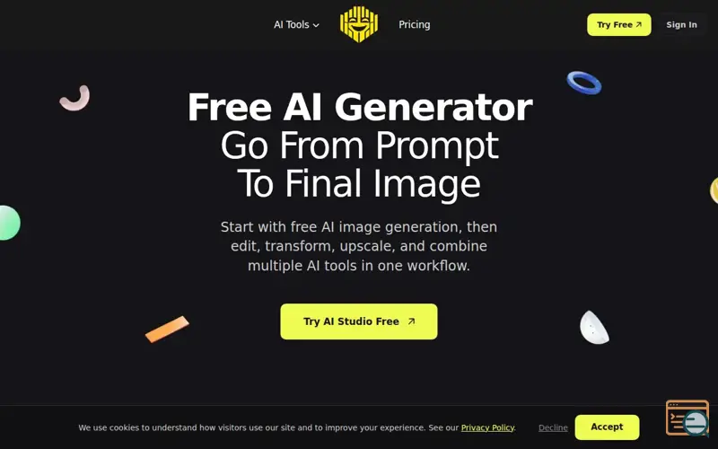 Screenshot of Free AI Generator