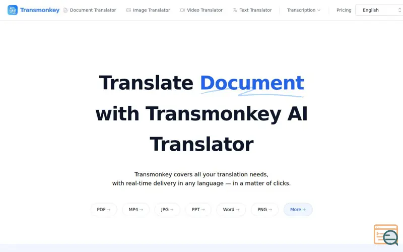Screenshot of Transmonkey