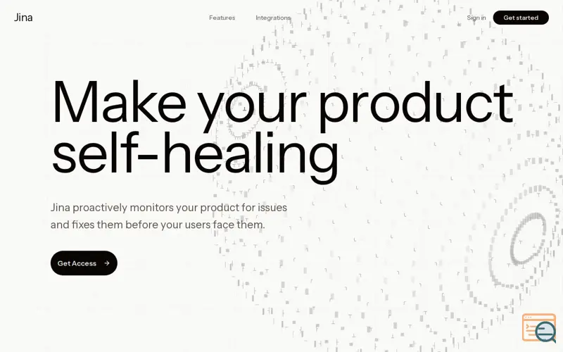 Screenshot of JinaSRE