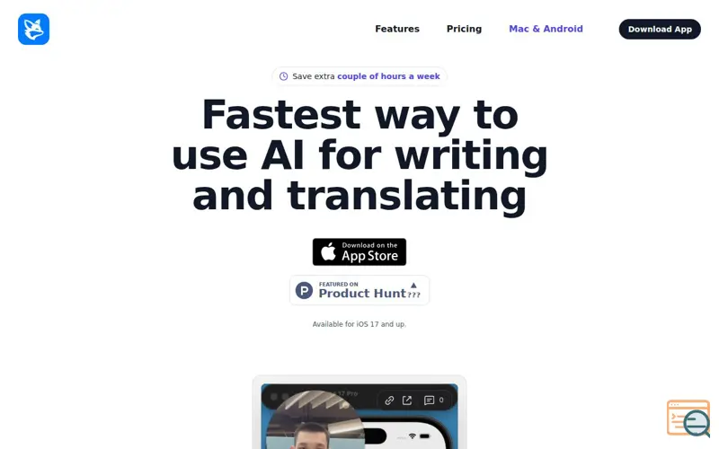 Screenshot of ClarifierAI for IOS