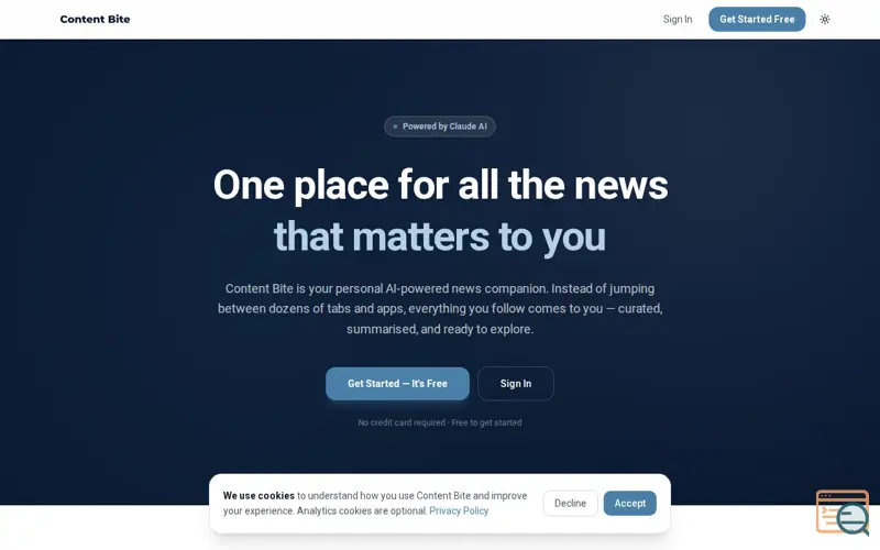 Screenshot of Content Bite