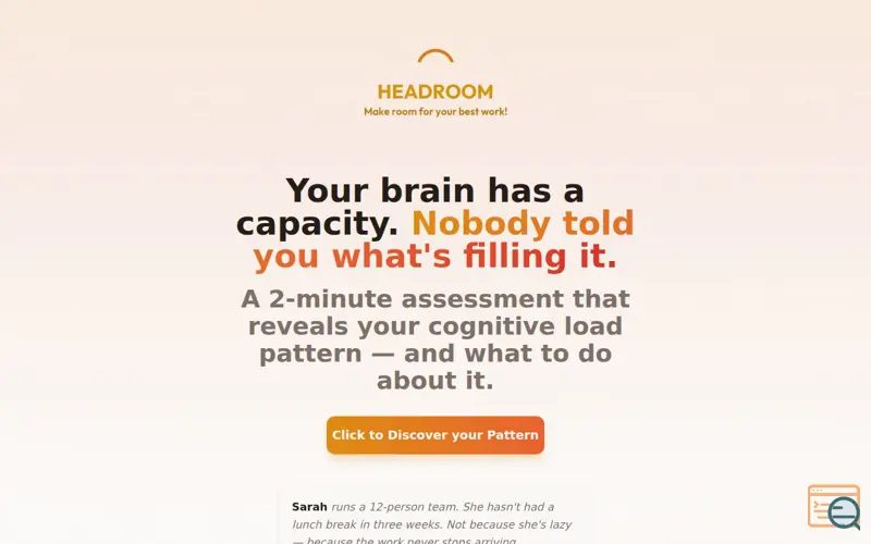 Screenshot of Headroom