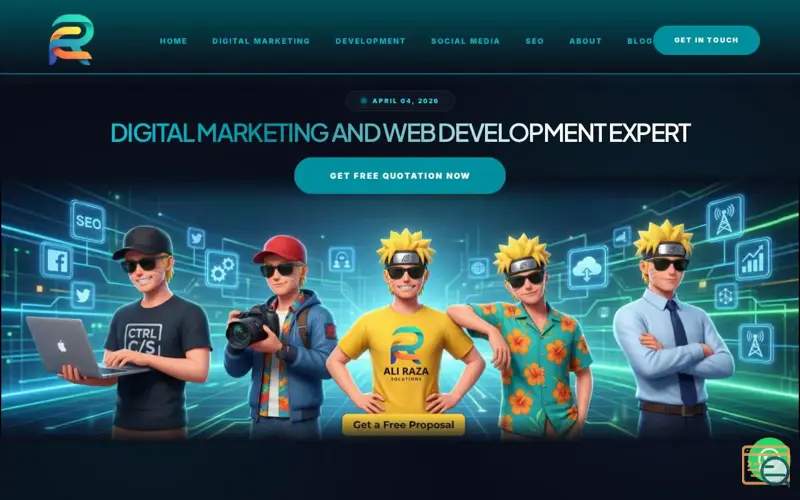 Screenshot of Ali Raza Solutions - Digital Services