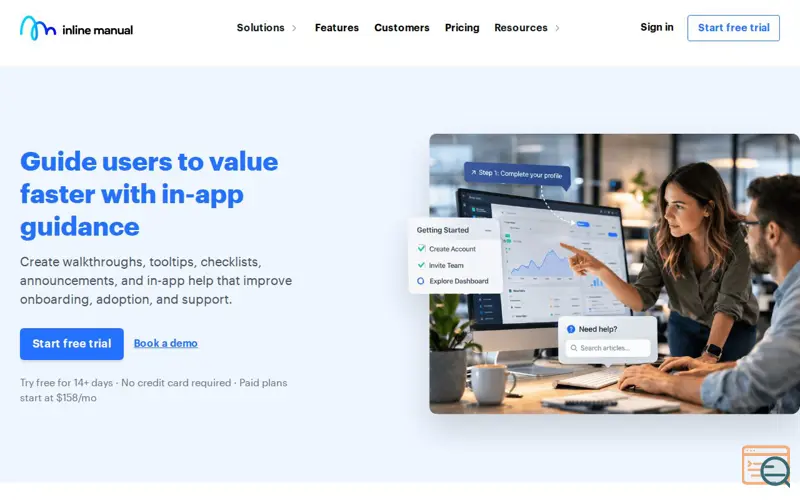 Screenshot of Inline Manual