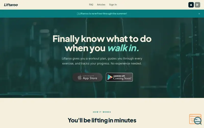 Screenshot of Liftaroo