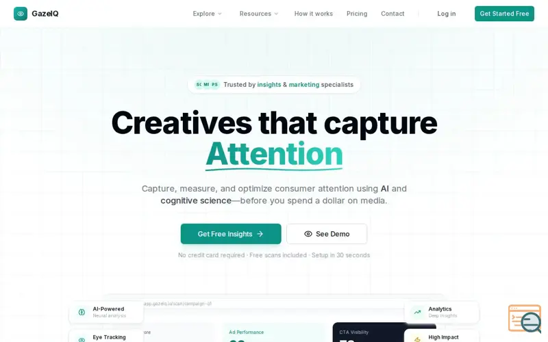 Screenshot of GazeIQ