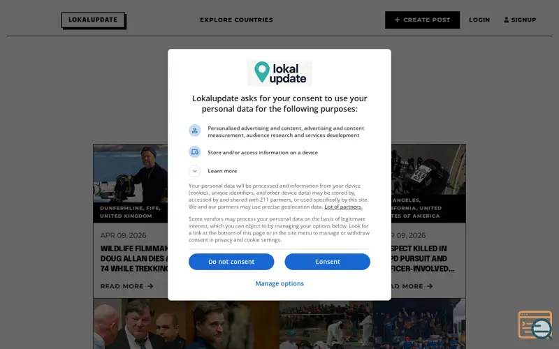 Screenshot of Lokalupdate