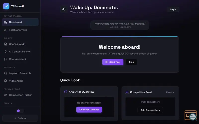 Screenshot of YTGrowAI