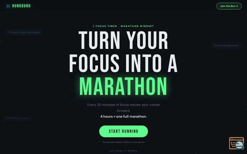 Screenshot of Runodoro